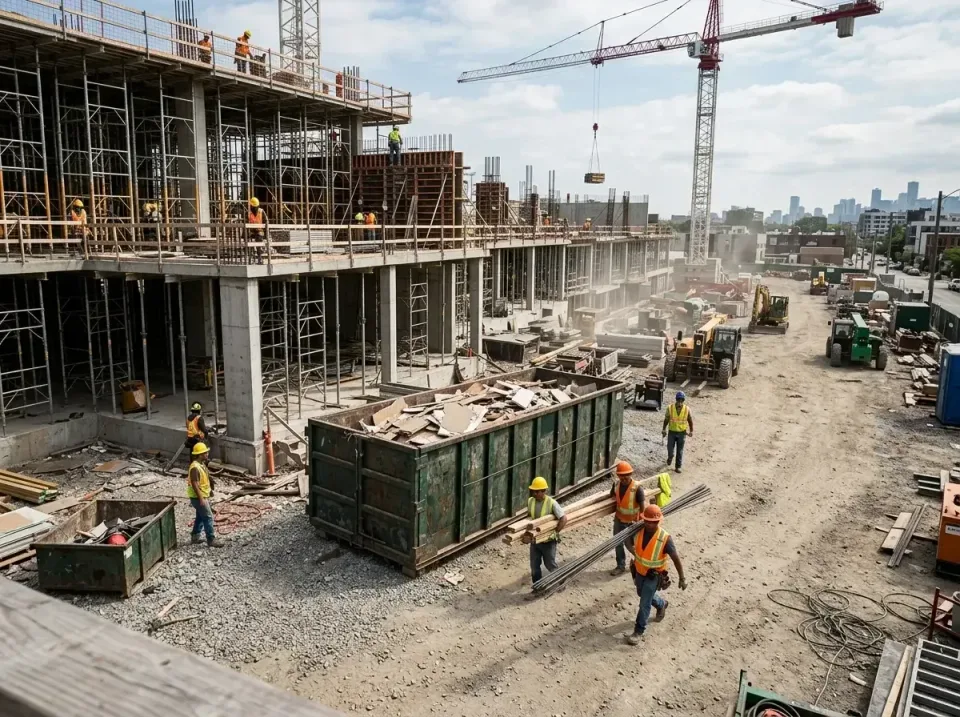 commercial-construction-site-w-002 — frequently asked questions, Low Cost Construction Dumpster Rental in Falcon Heights, MN